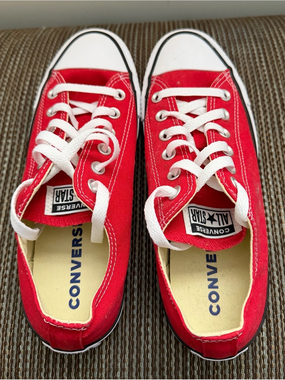 Converse women’s Red Low Top Canvas Sneakers